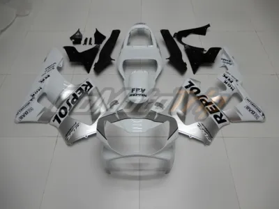 2000 2001 Honda Cbr929rr Silver White Repsol Fairing 1