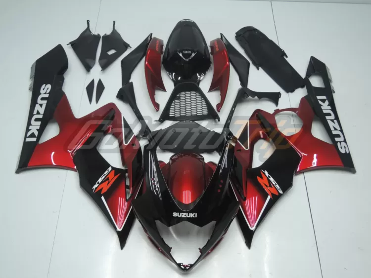 2005 2006 Suzuki Gsx R1000 Black Red Fairing Kit 1