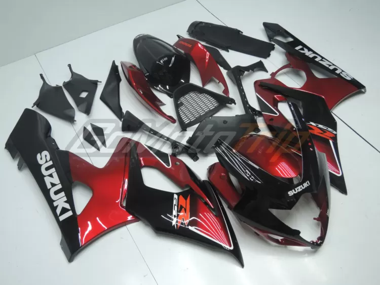 2005 2006 Suzuki Gsx R1000 Black Red Fairing Kit 3