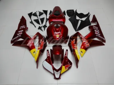 2007 2008 Honda Cbr600rr Pearl Red Bull Fairing 1