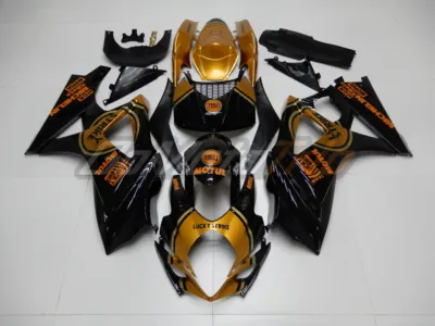 2007 2008 Suzuki Gsx R1000 Orange Gold Lucky Strike Fairing 1