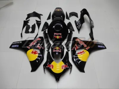 2008 2011 Honda Cbr1000rr Black Red Bull Fairing 1