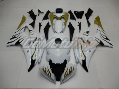 2008 2016 Yamaha Yzf R6 Gold Flame Fairing 1