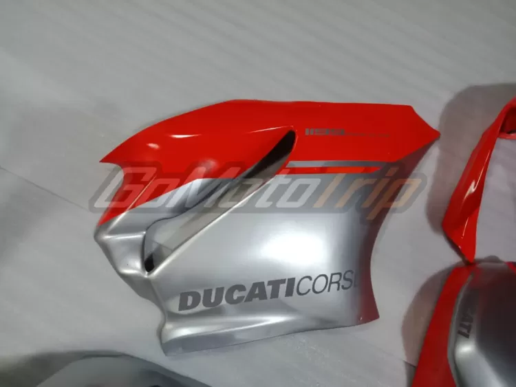 Ducati 1199 Red Silver Race Fairing 5