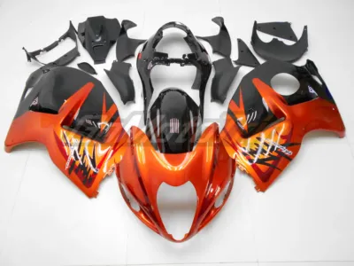 1999 2007 Suzuki Hayabusa Black Orange Fairing 1