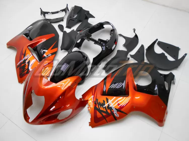 1999 2007 Suzuki Hayabusa Black Orange Fairing 2