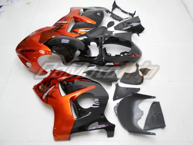 1999 2007 Suzuki Hayabusa Black Orange Fairing 4