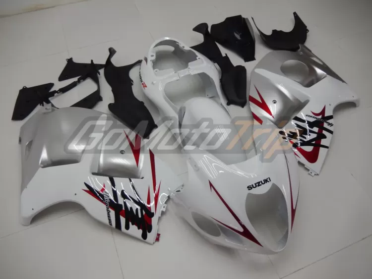 1999 2007 Suzuki Hayabusa White Silver Fairing2 Kit 3