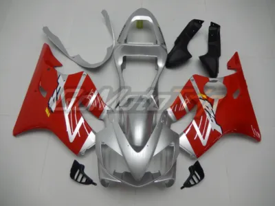 2001 2003 Honda Cbr600f4i Silver Red Fairing 1