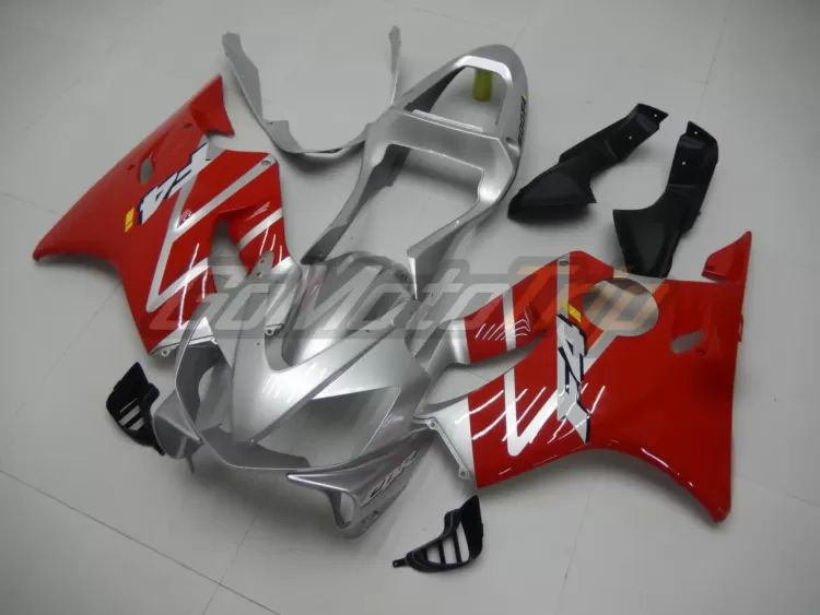 2001 2003 Honda Cbr600f4i Silver Red Fairing 2