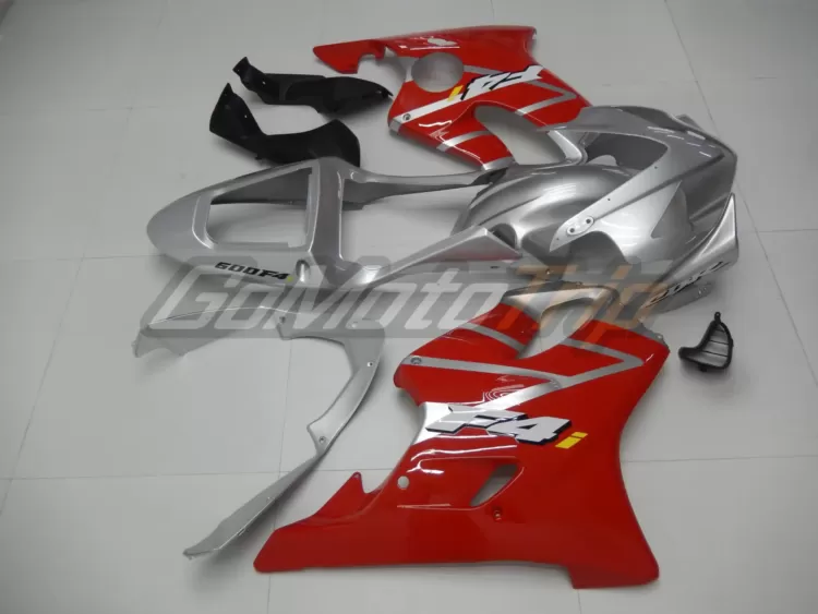 2001 2003 Honda Cbr600f4i Silver Red Fairing 5