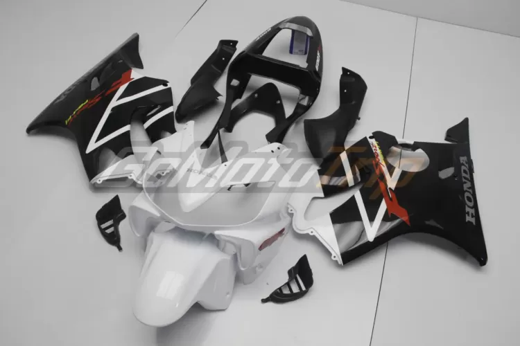 2001 2003 Honda Cbr600f4i White Black Fairing2 2