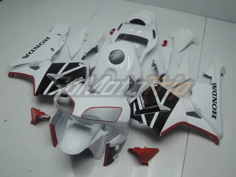 2003 2004 Honda Cbr600rr White Black Fairing 2