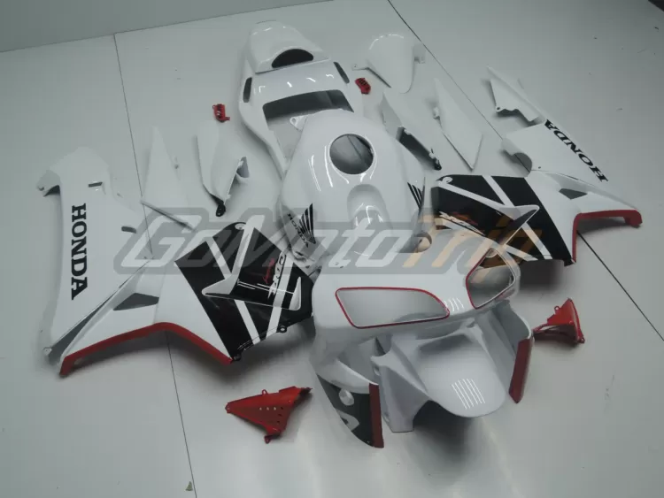 2003 2004 Honda Cbr600rr White Black Fairing 3