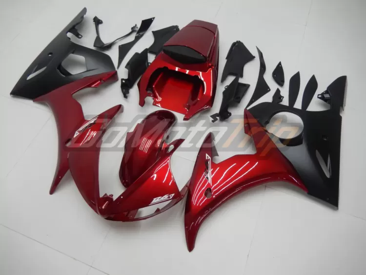 2003 2005 Yamaha Yzf R6 Pearl Red Fairing Kit 2