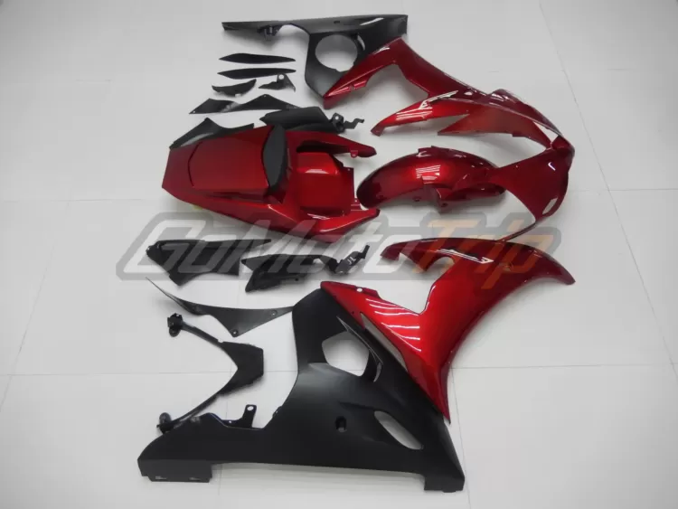 2003 2005 Yamaha Yzf R6 Pearl Red Fairing Kit 5