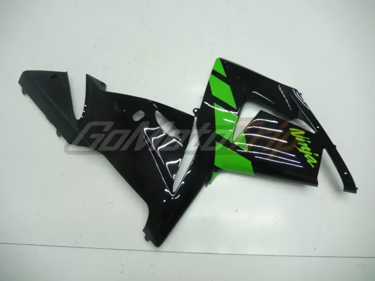 2004 2005 Kawasaki Ninja Zx 10r Black Green Fairing 12