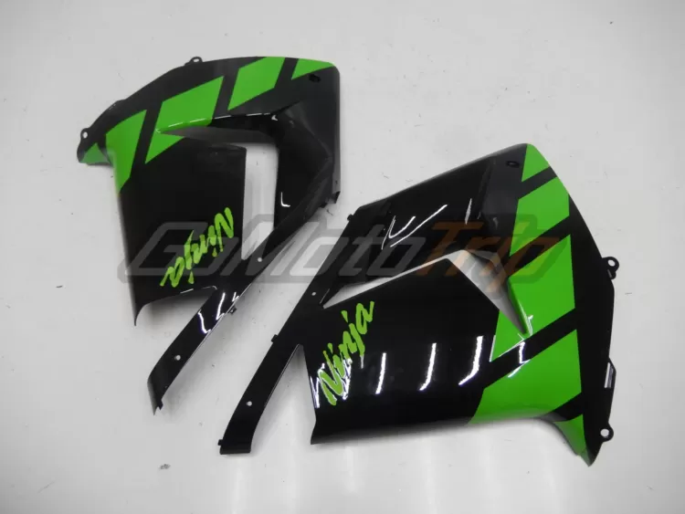 2004 2005 Kawasaki Ninja Zx 10r Black Green Fairing 13