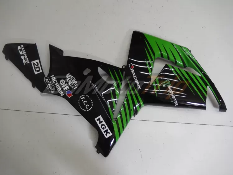 2004 2005 Kawasaki Ninja Zx 10r Black Green Fairing2 12