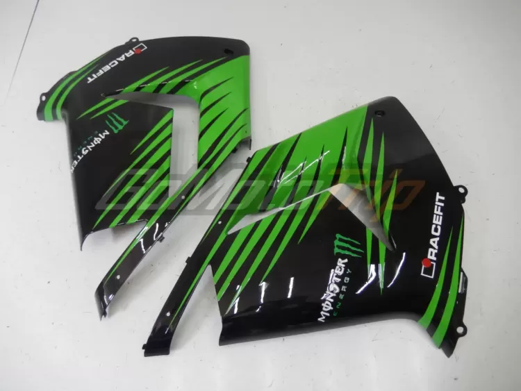 2004 2005 Kawasaki Ninja Zx 10r Black Green Fairing2 13