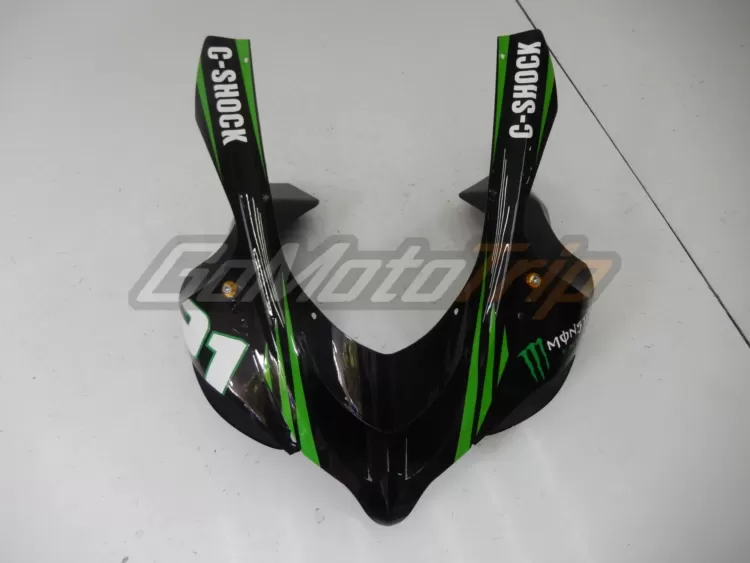 2004 2005 Kawasaki Ninja Zx 10r Black Green Fairing2 4