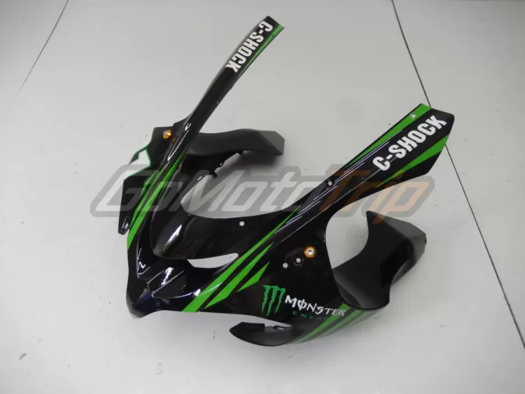 2004 2005 Kawasaki Ninja Zx 10r Black Green Fairing2 5