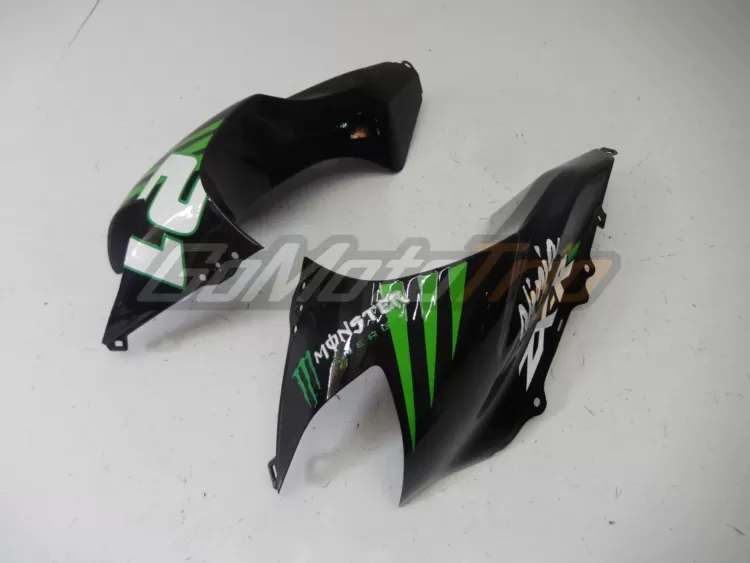 2004 2005 Kawasaki Ninja Zx 10r Black Green Fairing2 8