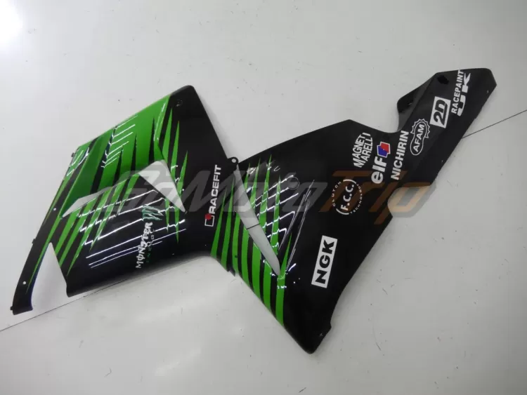 2004 2005 Kawasaki Ninja Zx 10r Black Green Fairing2 9