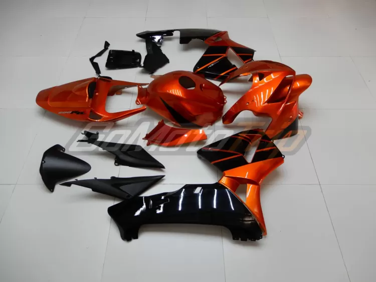 2005 2006 Honda Cbr600rr Black Orange Fairing 5