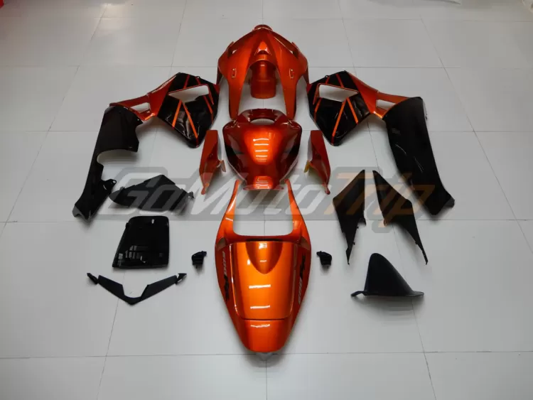 2005 2006 Honda Cbr600rr Black Orange Fairing 6