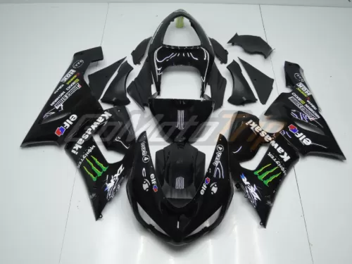 2005 2006 Kawasaki Ninja Zx 6r Black Fairing Kit 1