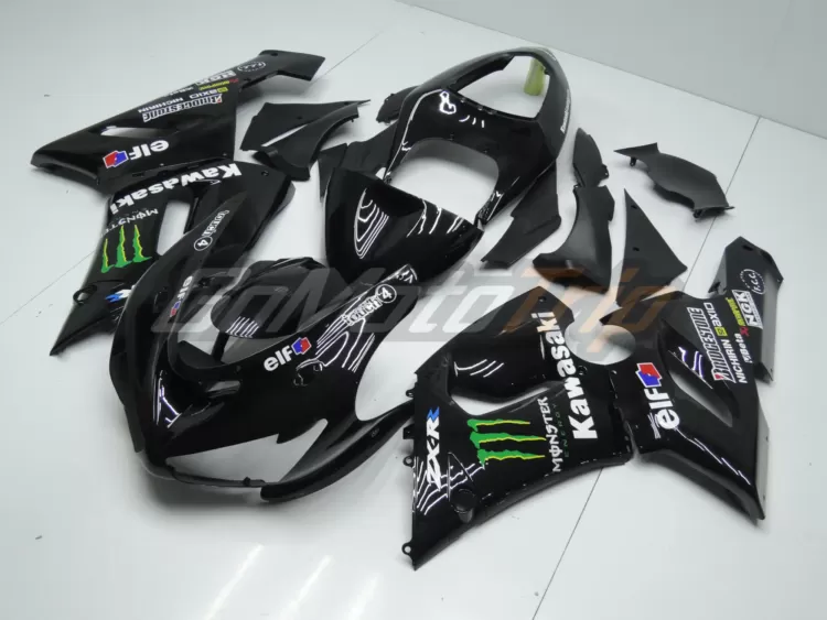 2005 2006 Kawasaki Ninja Zx 6r Black Fairing Kit 2