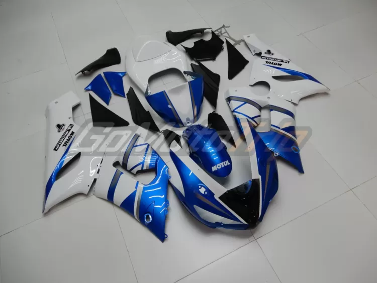 2005 2006 Kawasaki Ninja Zx 6r Blue White Fairing 3