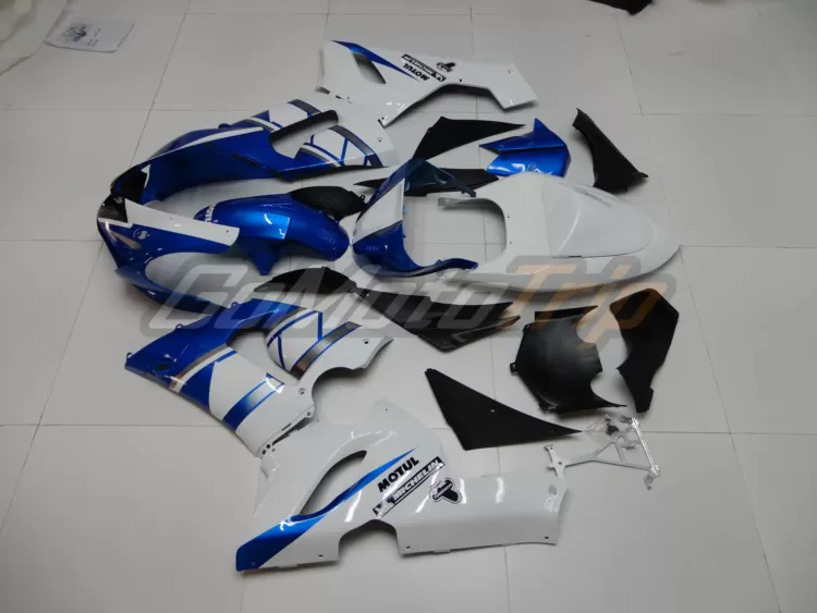 2005 2006 Kawasaki Ninja Zx 6r Blue White Fairing 4