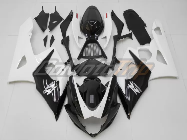 2005 2006 Suzuki Gsx R1000 Black White Fairing Kit 1