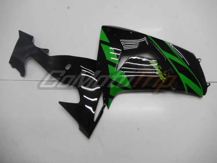 2006 2007 Kawasaki Ninja Zx 10r Black Green Fairing 10