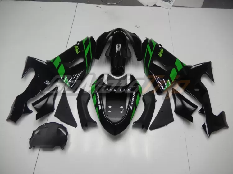 2006 2007 Kawasaki Ninja Zx 10r Black Green Fairing 4