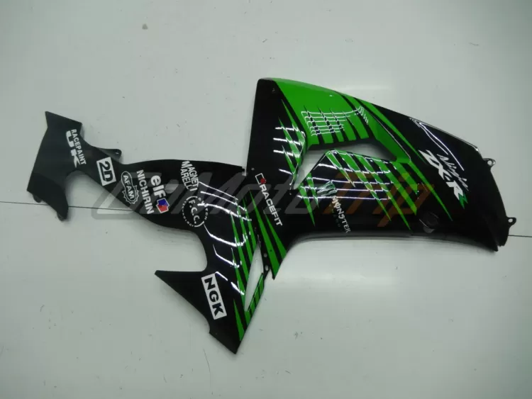 2006 2007 Kawasaki Ninja Zx 10r Black Green Fairing2 12