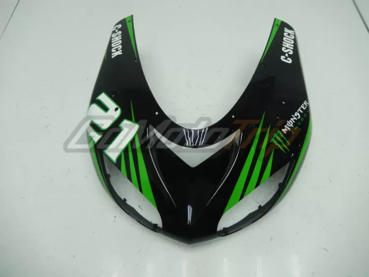 2006 2007 Kawasaki Ninja Zx 10r Black Green Fairing2 5