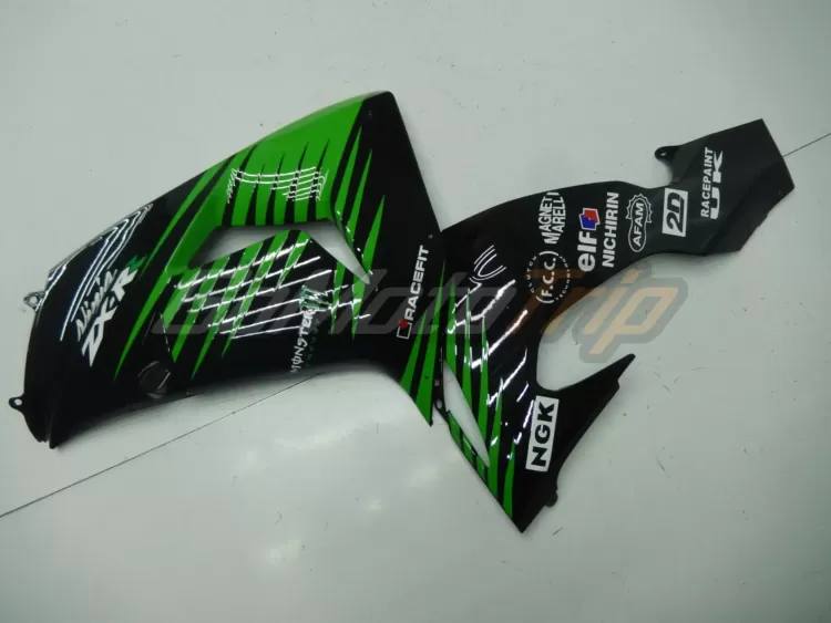 2006 2007 Kawasaki Ninja Zx 10r Black Green Fairing2 9