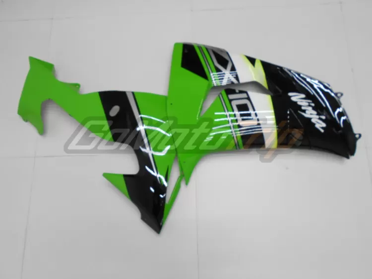 2006 2007 Kawasaki Ninja Zx 10r Black Green Fairing3 11