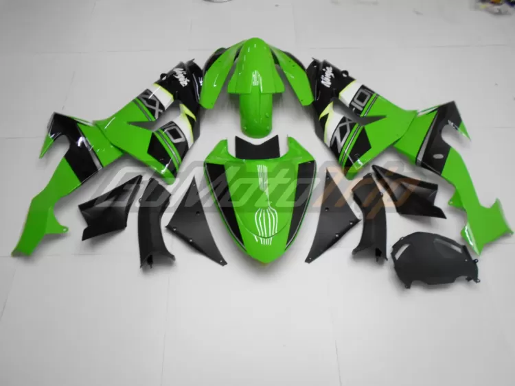 2006 2007 Kawasaki Ninja Zx 10r Black Green Fairing3 6