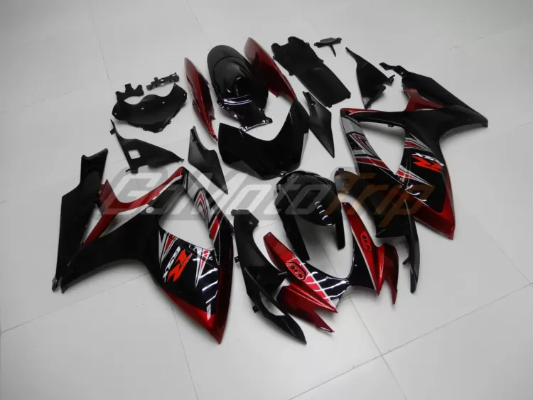 2006 2007 Suzuki K6 Black Red Fairing Kit 3