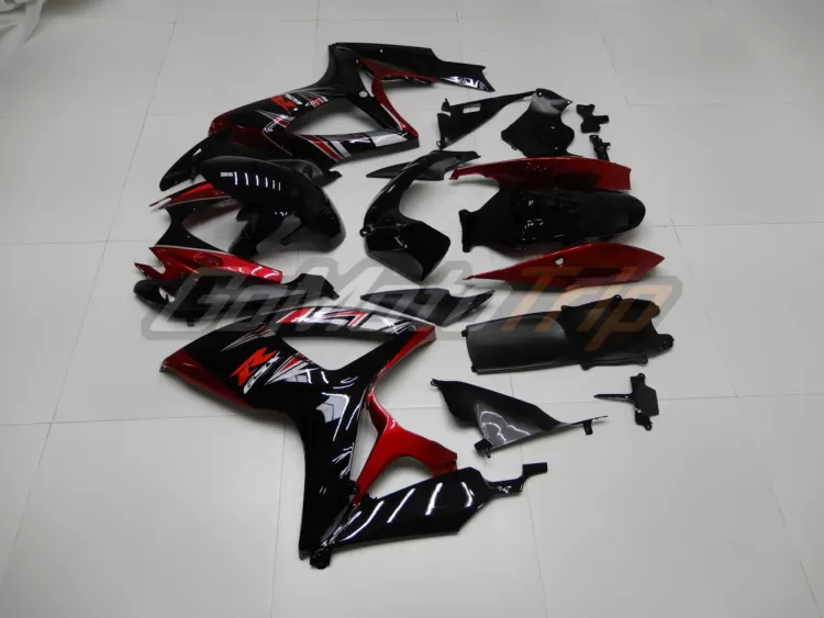 2006 2007 Suzuki K6 Black Red Fairing Kit 4