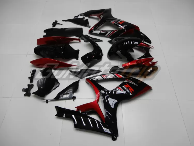 2006 2007 Suzuki K6 Black Red Fairing Kit 5