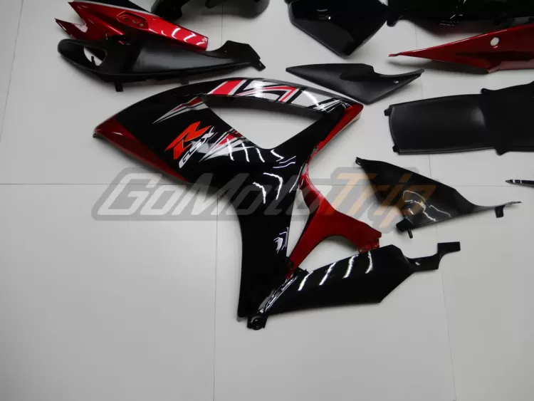 2006 2007 Suzuki K6 Black Red Fairing Kit 8