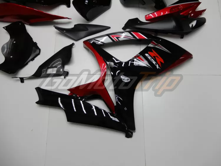 2006 2007 Suzuki K6 Black Red Fairing Kit 9