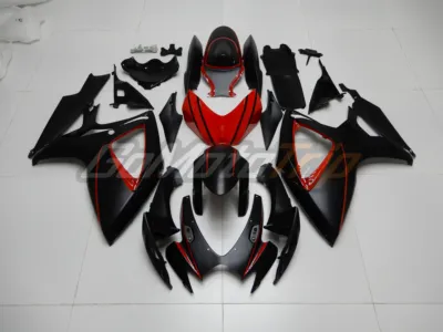 2006 2007 Suzuki K6 Black Red Fairing2 1