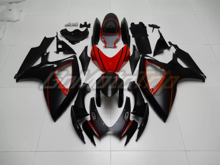 2006 2007 Suzuki K6 Black Red Fairing2 1