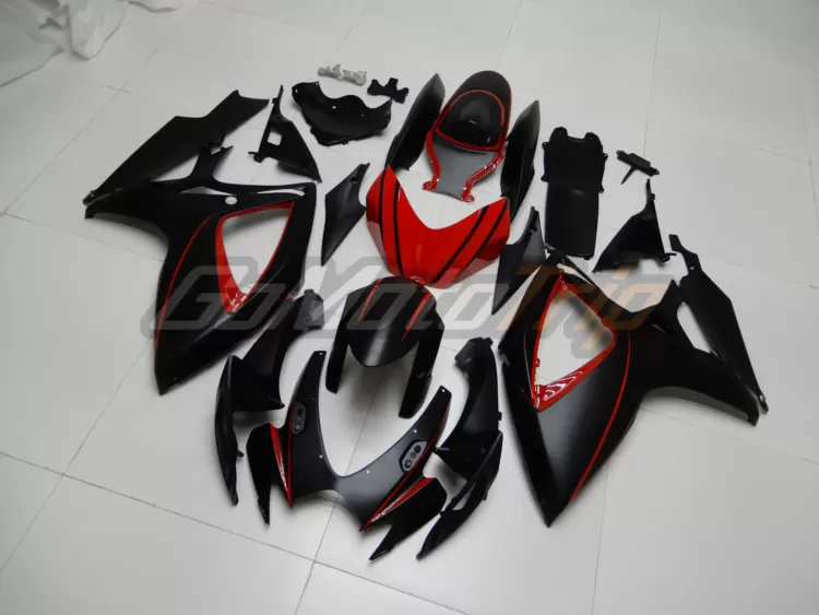 2006 2007 Suzuki K6 Black Red Fairing2 2